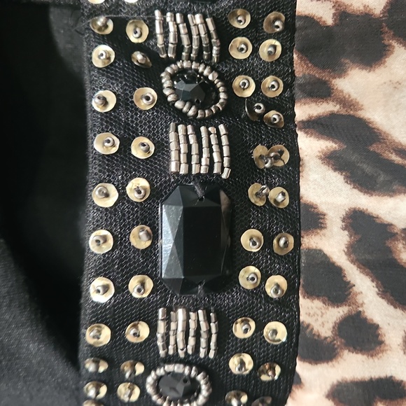 AVEC LEOPARD PRINT HIGH LOW MAXI DRESS MEDIUM SIZE - Picture 9 of 9